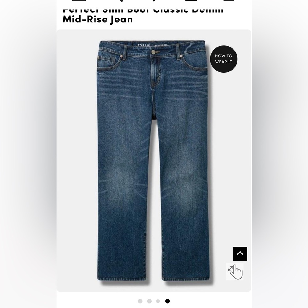 Slim boot cut mid-rise 16 torrid nwt